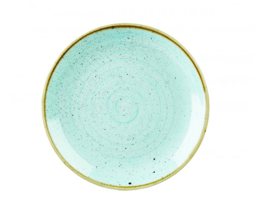 Assiette coupe plate rond duck egg porcelaine vitrifiée Ø 23 cm Stonecast Churchill
