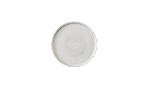 Assiette coupe plate rond Canvas grey porcelaine vitrifiée Ø 21 cm Stonecast Churchill