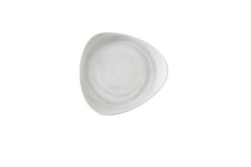 Assiette coupe plate triangulaire Canvas grey porcelaine vitrifiée 26,5 cm Stonecast Churchill