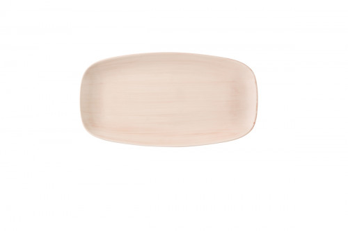 Assiette coupe plate rectangulaire Canvas Coral porcelaine vitrifiée 35,5x18,9 cm Stonecast Churchill