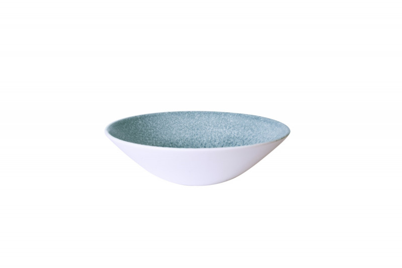 Bol rond bleu porcelaine vitrifiée Ø 22 cm Raku Churchill