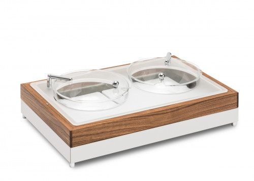 Set réfrigéré avec 2 bols et couvercles en inox 58x37x18 cm Fantasy Zepe