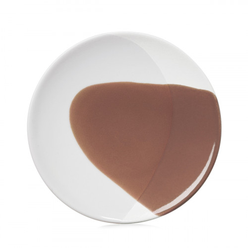 Assiette plate rond cognac porcelaine culinaire Ø 26 cm Confluence Revol