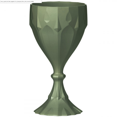 Verre à pied vert fibre végétale 16 cl Banquise Liliroc Saint Romain