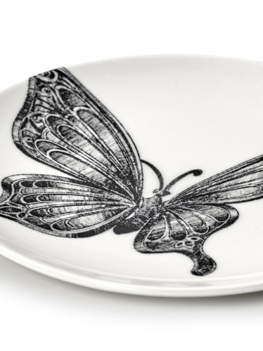 Assiette à pain rond BUTTERFLY porcelaine Ø 12 cm Unity Serax