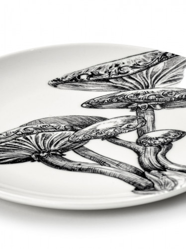 Assiette à pain rond MUSHROOMS porcelaine Ø 12 cm Unity Serax