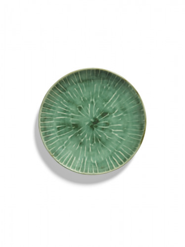 Assiette coupe plate rond vert grès émaillé Ø 22 cm 22 cm Verde Lanza Serax
