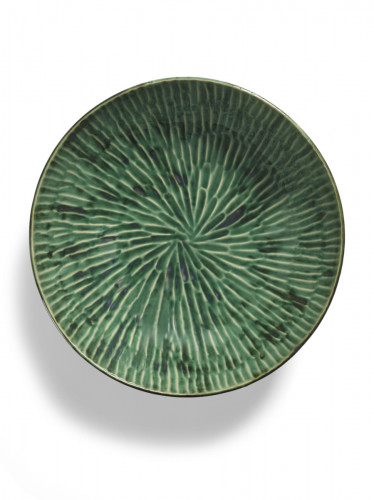 Saladier empilable rond vert grès émaillé 30 cm Ø 30 cm Verde Lanza Serax