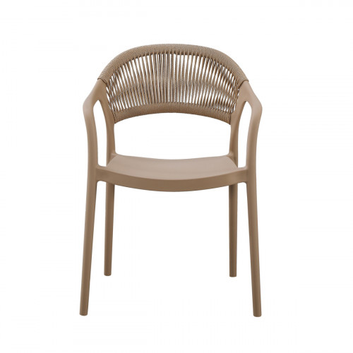 Fauteuil d'extérieur taupe 79x56x54 cm Rotterdam Flexmob